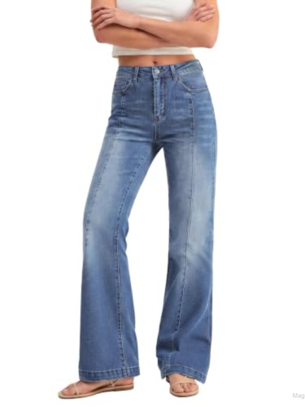 High Waisted Bootcut Flare Jeans Stretchy Denim Bell Bottom Pants